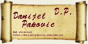Danijel Papović vizit kartica